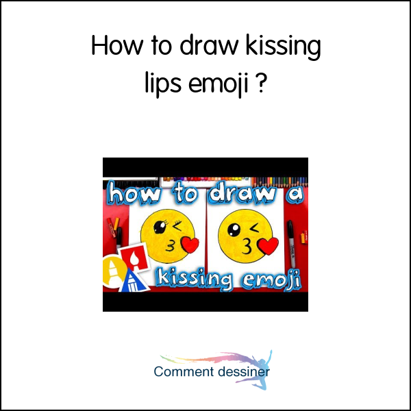 How to draw kissing lips emoji